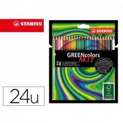 Crayon de couleur stabilo greencolors arty hexagonal fin...