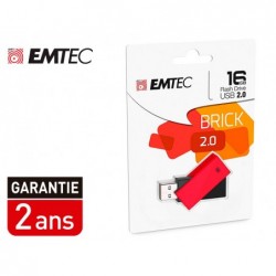 Cle usb emtec 2.0 c350 brick pivotante 16gb vitesse...