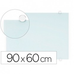 Tableau verre q-connect magnetique 90x60cm inclus 2...