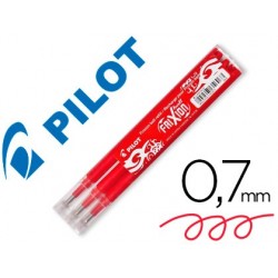 Recharge roller pilot frixon ball clicker pointe moyenne 07mm set 3 unités  coloris rouge