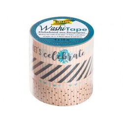 Ruban adhesif decoratif washi tape papier kraft i...