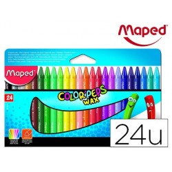 Crayon cire maped wax pochette carton 24 unités