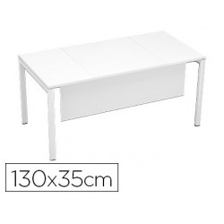 Table voile de fond paperflow 130x35cm coloris blanc/blanc