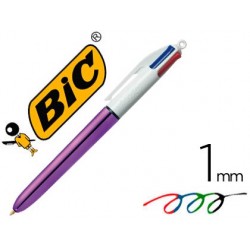 Stylo-bille bic 4 couleurs shine pointe 1mm écriture...