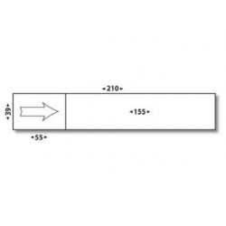 Étiquette affranchissement techmay simple 155x39mm boîte...