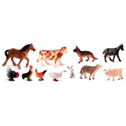 Jeu miniland animaux de la ferme 11 figurines