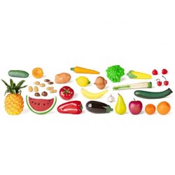 Jeu miniland fruits légumes et fruits secs 36 pièces