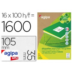 Étiquette adhésive apli agipa multi-usage 105x35mm...