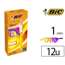 Stylo-bille bic 4 colours sun pointe moyenne 1mm couleurs...