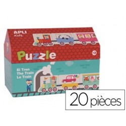 Puzzle apli kids maisonnette le train boîte de 20 pièces