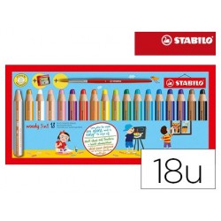 Crayon couleur stabilo woody 3in1 multi-talents + 1...