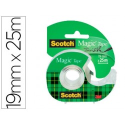 Dévidoir scotch magic transparent rechargeable + 1 ruban...
