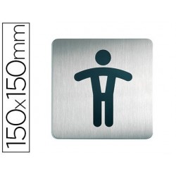 Plaque pictogramme durable wc homme carré grand format...