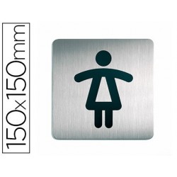 Plaque pictogramme durable wc femme carré grand format...
